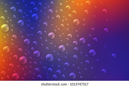 Dark Blue, Red vector pattern with spheres. Abstract illustration with colored bubbles in nature style. The pattern can be used for beautiful websites.