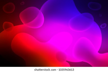 Dark Blue, Red vector pattern with curved circles. A sample with blurred bubble shapes. A new texture for your  ad, booklets, leaflets.