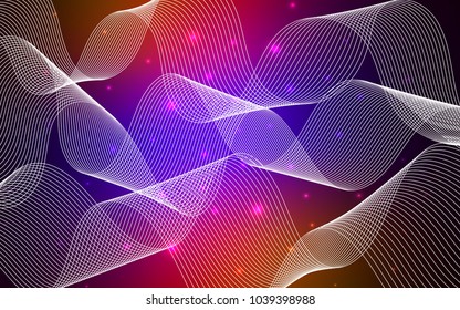 Dark Blue, Red vector pattern with christmas ribbons. Modern geometrical abstract illustration with carnival ribbons. Beautiful design for your business advert of anniversary.