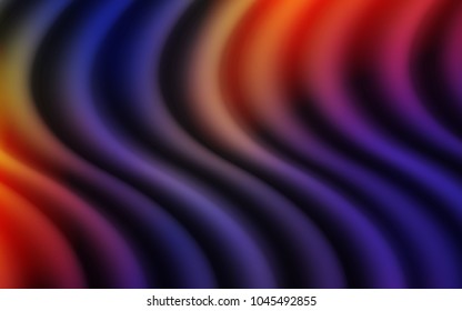Dark Blue, Red vector pattern with bent lines. Blurred geometric sample with gradient bubbles.  A completely new memphis design for your business.