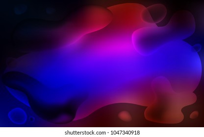 Dark Blue, Red vector pattern with lines, ovals. Colorful illustration in abstract memphis style with gradient. The template for cell phone backgrounds.