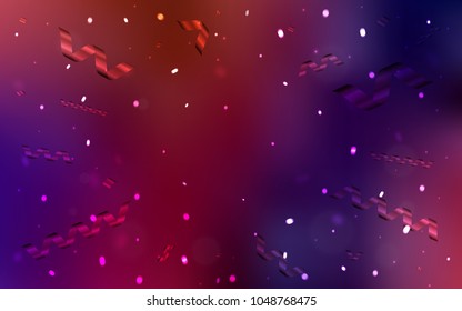 Dark Blue, Red vector pattern with christmas ribbons. Beautiful colored illustration with ribbon in celebration style. Beautiful design for your business advert of anniversary.