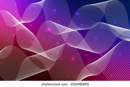 Dark Blue, Red vector pattern with christmas ribbons. Modern geometrical abstract illustration with carnival ribbons. Beautiful design for your business advert of anniversary.