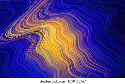 Dark Blue, Red vector pattern with lines, ovals. Shining crooked illustration in marble style. A completely new memphis design for your business.