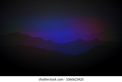 Dark Blue, Red vector pattern with bent lines. Shining crooked illustration in mountain style. The template for cell phone backgrounds.