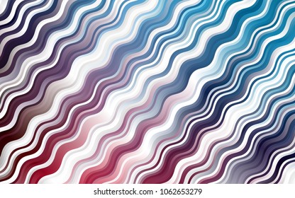Dark Blue, Red vector pattern with lines, ovals. Shining illustration, which consist of blurred lines, circles. Brand-new design for your ads, poster, banner.