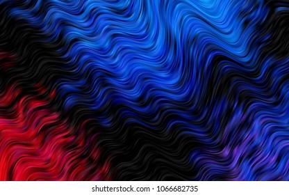 Dark Blue, Red vector pattern with lamp shapes. A vague circumflex abstract illustration with gradient. Marble style for your business design.
