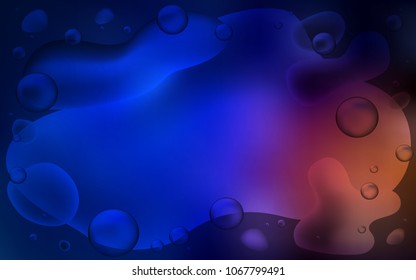 Dark Blue, Red vector pattern with bubble shapes. A completely new color illustration in memphis style. A completely new template for your business design.