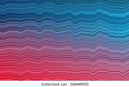 Dark Blue, Red vector pattern with lamp shapes. Colorful abstract illustration with gradient lines. A completely new marble design for your business.