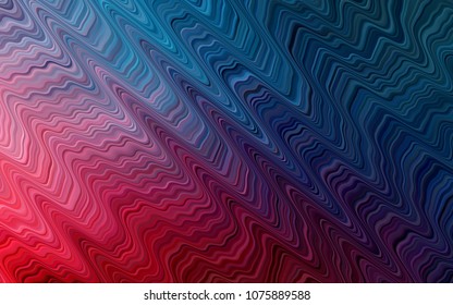 Dark Blue, Red vector pattern with bent ribbons. A sample with blurred bubble shapes. The template for cell phone backgrounds.