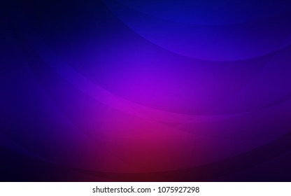 Dark Blue, Red vector pattern with curved circles. Modern gradient abstract illustration with bandy lines. The template for cell phone backgrounds.