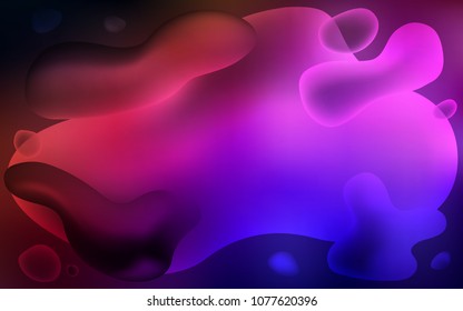 Dark Blue, Red vector pattern with curved circles. Creative geometric illustration in memphis style with gradient. Memphis design for your web site.
