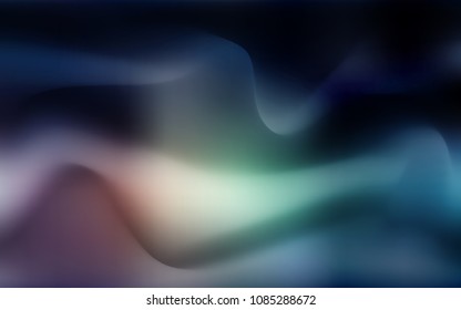 Dark Blue, Red vector pattern with lines, ovals. A sample with blurred bubble shapes. A new texture for your  ad, booklets, leaflets.