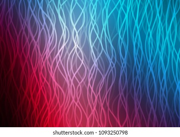 Dark Blue, Red vector pattern with bent ribbons. Blurred geometric sample with gradient bubbles.  A completely new marble design for your business.