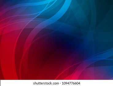 Dark Blue, Red vector pattern with lines, ovals. A completely new color illustration in marble style. A completely new template for your business design.