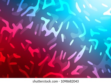 Dark Blue, Red vector pattern with lines, ovals. An elegant bright illustration with gradient. Textured wave pattern for backgrounds.