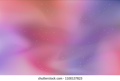 Dark Blue, Red vector pattern with night sky stars. Space stars on blurred abstract background with gradient. Pattern for astronomy websites.