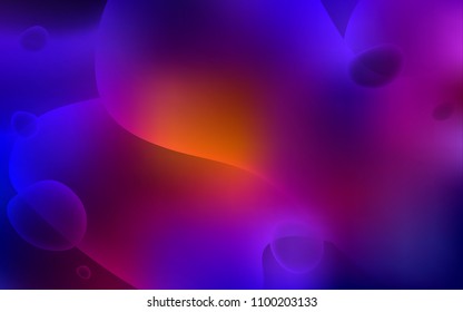 Dark Blue, Red vector pattern with bubble shapes. A vague circumflex abstract illustration with gradient. Memphis style for your business design.