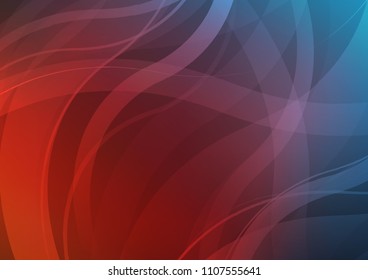 Dark Blue, Red vector pattern with bent lines. An elegant bright illustration with gradient. A completely new marble design for your business.