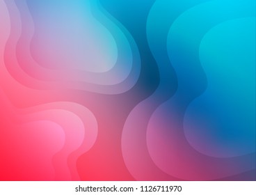 Dark Blue, Red vector pattern with lines, ovals. Creative geometric illustration in marble style with gradient. Pattern for your business design.