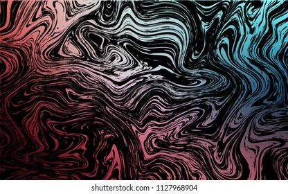 Dark Blue, Red vector pattern with lines, ovals. A vague circumflex abstract illustration with gradient. A new texture for your  ad, booklets, leaflets.
