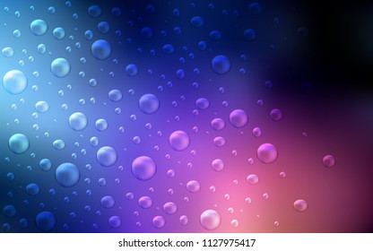 Dark Blue, Red vector pattern with spheres. Blurred bubbles on abstract background with colorful gradient. Beautiful design for your business natural advert.