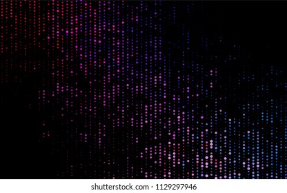 Dark Blue, Red vector  pattern with spheres. Illustration with set of shining colorful abstract circles. New design for ad, poster, banner of your website.