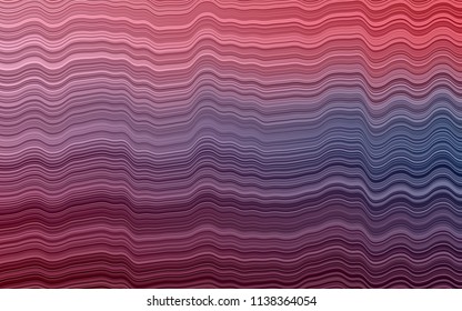 Dark Blue, Red vector pattern with bent lines. Creative illustration in halftone marble style with gradient. Marble design for your web site.
