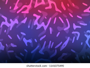 Dark Blue, Red vector pattern with lines, ovals. A vague circumflex abstract illustration with gradient. Marble design for your web site.