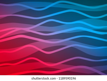 Dark Blue, Red vector pattern with narrow lines. Modern geometrical abstract illustration with staves. The template can be used as a background.