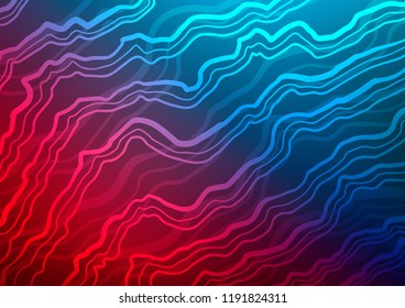 Dark Blue, Red vector pattern with curved circles. A completely new color illustration in marble style. A completely new template for your business design.