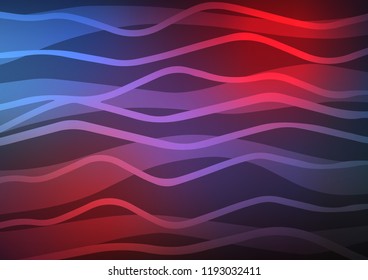 Dark Blue, Red vector pattern with narrow lines. Modern geometrical abstract illustration with staves. The pattern can be used as ads, poster, banner for commercial.