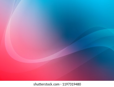 Dark Blue, Red vector pattern with bent ribbons. A vague circumflex abstract illustration with gradient. The template for cell phone backgrounds.