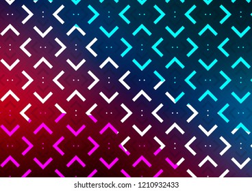 Dark Blue, Red vector pattern with narrow lines. Glitter abstract illustration with colored sticks. Best design for your ad, poster, banner.
