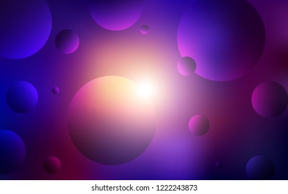 Dark Blue, Red vector pattern with spheres. Modern abstract illustration with colorful water drops. Beautiful design for your business advert.