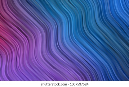 Dark Blue, Red vector pattern with bent ribbons. Creative geometric illustration in marble style with gradient. A new texture for your  ad, booklets, leaflets.