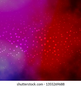 Dark Blue, Red vector pattern with abstract stars. Modern geometric abstract illustration with stars. Pattern for websites, landing pages.