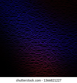 Dark Blue, Red vector pattern with curves. Colorful illustration, which consists of curves. Best design for your ad, poster, banner.