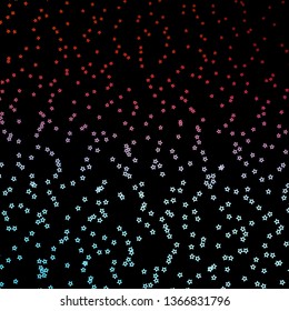 Dark Blue, Red vector pattern with abstract stars. Colorful illustration in abstract style with gradient stars. Design for your business promotion.