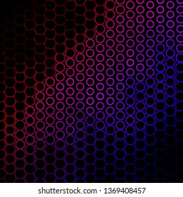 Dark Blue, Red vector pattern with circles. Abstract colorful disks on simple gradient background. Pattern for wallpapers, curtains.