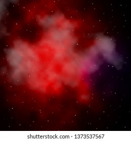 Dark Blue, Red vector pattern with abstract stars. Shining colorful illustration with small and big stars. Pattern for websites, landing pages.