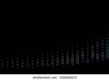 Dark Blue, Red vector pattern with colorful hexagons. Abstract illustration with colorful hexagons. New template for your brand book.