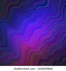 Dark Blue, Red vector pattern with curved lines. A completely new colorful illustration in simple style. The best colorful design for your business.