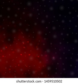 Dark Blue, Red vector pattern with abstract stars. Modern geometric abstract illustration with stars. Pattern for new year ad, booklets.