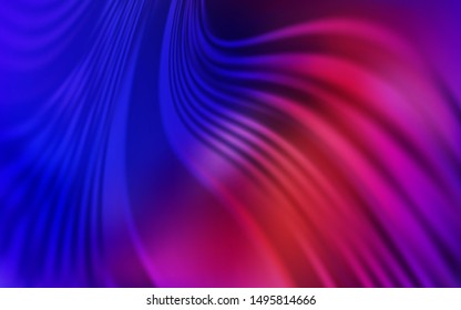 Dark Blue, Red vector pattern with lines. Creative illustration in halftone style with gradient. Colorful wave pattern for your design.