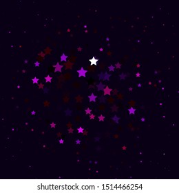 Dark Blue, Red vector pattern with abstract stars. Modern geometric abstract illustration with stars. Best design for your ad, poster, banner.