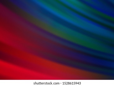 Dark Blue, Red vector pattern with narrow lines. Blurred decorative design in simple style with lines. Smart design for your business advert.