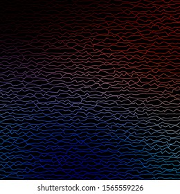 Dark Blue, Red vector pattern with wry lines. Colorful abstract illustration with gradient curves. Pattern for websites, landing pages.