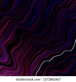 Dark Blue, Red vector pattern with lines. Illustration in halftone style with gradient curves. Best design for your posters, banners.