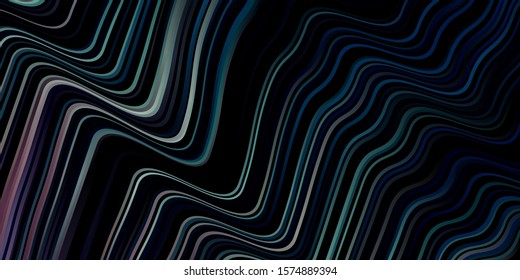 Dark Blue, Red vector pattern with curves. Colorful abstract illustration with gradient curves. Pattern for ads, commercials.